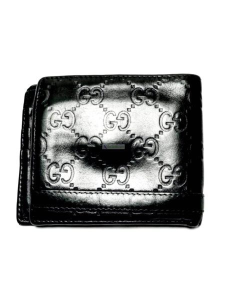 1686-Ví nam-GUCCI Guccissima black leather wallet2