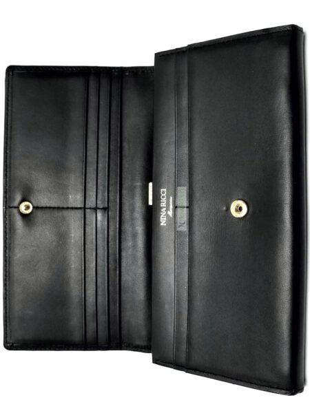 1688-Ví dài nữ-NINA RICCI black leather wallet2