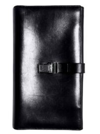 1691-Ví dài nam/nữ-GUCCI black leather wallet