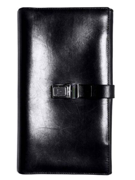 1691-Ví dài nam/nữ-GUCCI black leather wallet0