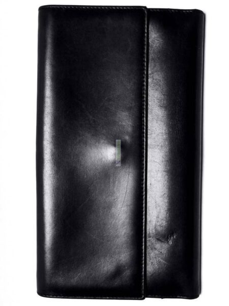 1691-Ví dài nam/nữ-GUCCI black leather wallet1