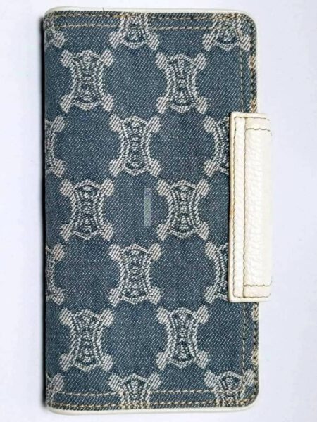 1692-Ví dài nữ-CELINE Blue Macadam long wallet2