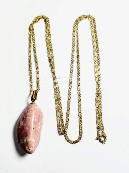 0823-Dây chuyền nữ-Natural red rock necklace1