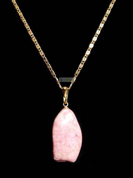 0823-Dây chuyền nữ-Natural red rock necklace0