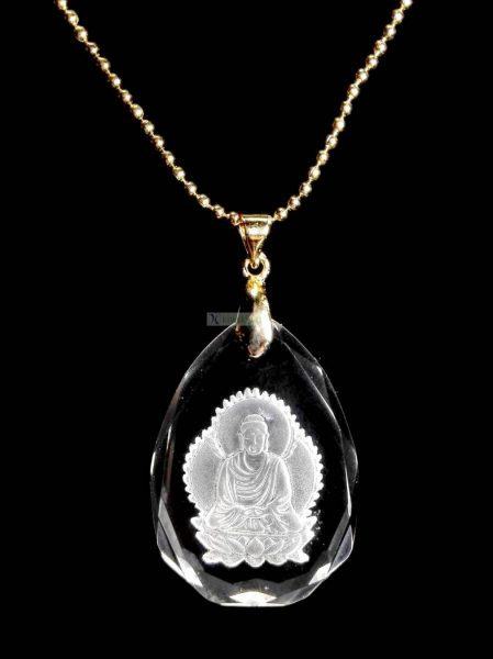 0832-Dây chuyền nữ-Buddhist crystal pendant necklace0