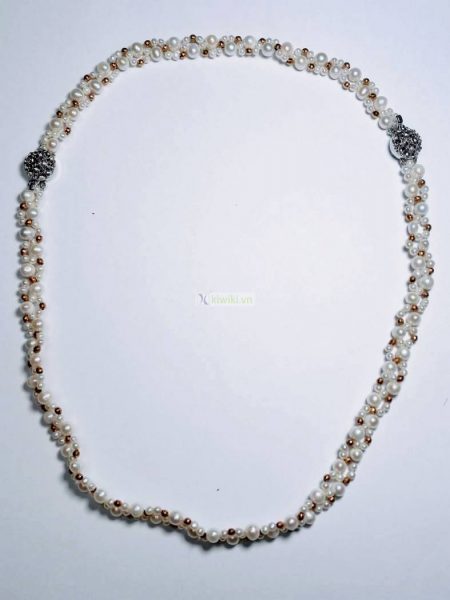 0840-Dây chuyền nữ + Lắc tay-Pearl necklace and bracelet1