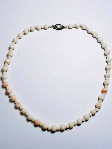 0841-Dây chuyền nữ-Angel Skin Coral Bead necklace1