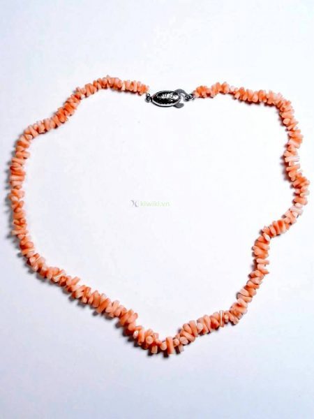 0842-Dây chuyền nữ-Pink coral deep sea necklace1