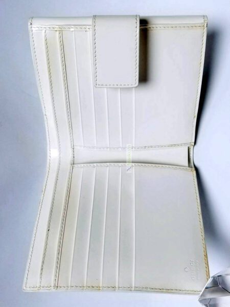 1709-Ví vuông nữ-GUCCI white leather wallet4