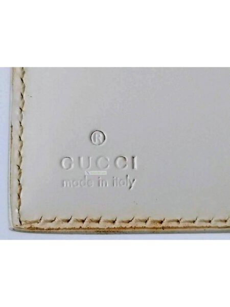 1709-Ví vuông nữ-GUCCI white leather wallet8