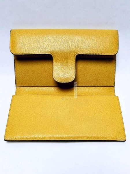 1711-Ví dài nữ-GUCCI yellow leather vintage wallet2
