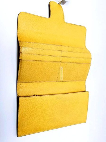 1711-Ví dài nữ-GUCCI yellow leather vintage wallet3