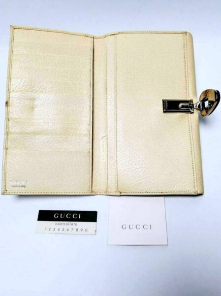 1712-Ví dài nữ-GUCCI white leather vintage wallet3