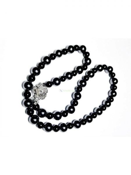 0860-Dây chuyền nữ-Black & gray rock necklace3