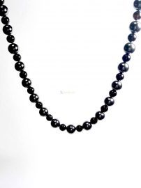 0860-Dây chuyền nữ-Black & gray rock necklace
