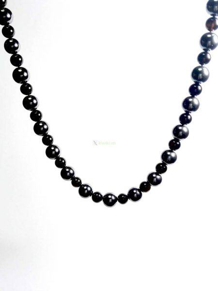 0860-Dây chuyền nữ-Black & gray rock necklace0