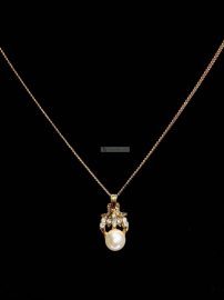 0867-Dây chuyền nữ-Faux pearl 18K gold plated necklace