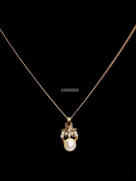 0867-Dây chuyền nữ-Faux pearl 18K gold plated necklace0