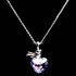 0868-Dây chuyền nữ-Swarovski heart pendant necklace0