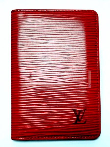 1719-Ví đựng thẻ-LOUIS VUITTON red epi leather POCKET ORGANISER wallet0