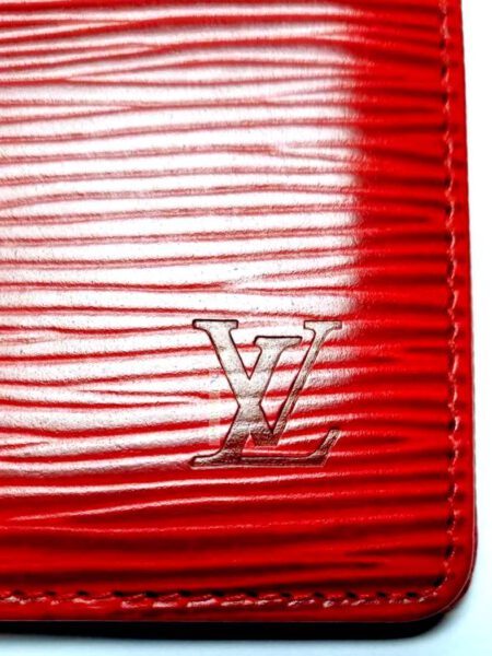 1719-Ví đựng thẻ-LOUIS VUITTON red epi leather POCKET ORGANISER wallet1