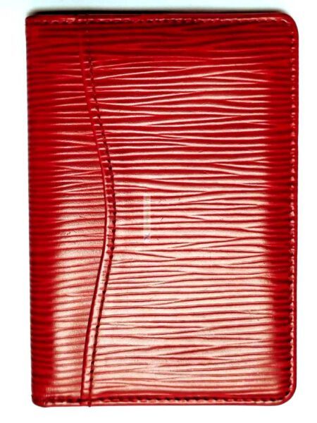 1719-Ví đựng thẻ-LOUIS VUITTON red epi leather POCKET ORGANISER wallet2