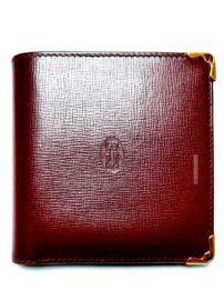 1722-Ví vuông nam/nữ-CARTIER Portefeuille Must Cartier bi-fold leather wallet