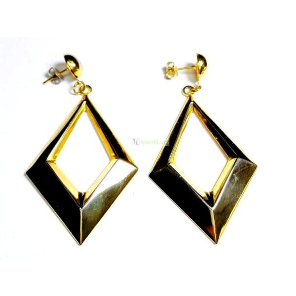 0884-Bông tai nữ-Gold plated earrings-Đã sử dụng0