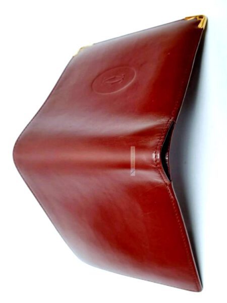 1724-Ví nam-CARTIER Bordeaux Must Line 2 Fold Leather Gold Hardware3