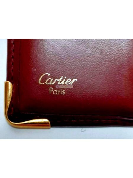 1724-Ví nam-CARTIER Bordeaux Must Line 2 Fold Leather Gold Hardware7