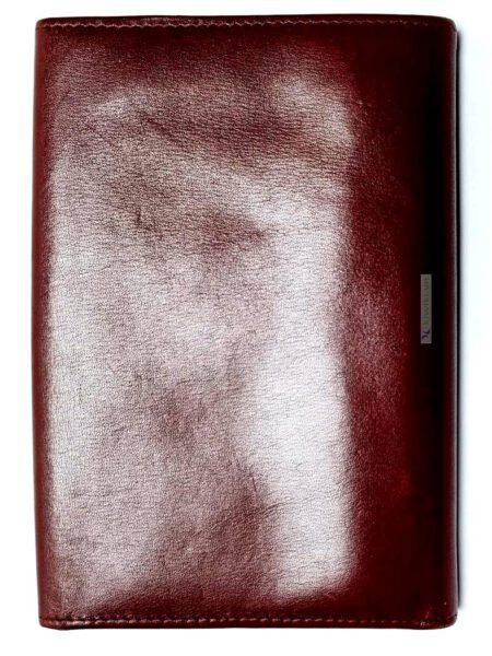 1725-Ví nữ/nam-CARTIER burgundy leather compact wallet3