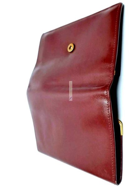 1725-Ví nữ/nam-CARTIER burgundy leather compact wallet8