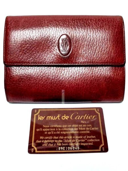 1727-Ví nữ/nam-CARTIER “Double C” logo medium wallet1
