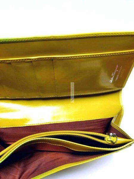1729-Ví dài nữ-SALVATORE FERRAGAMO patent leather wallet9