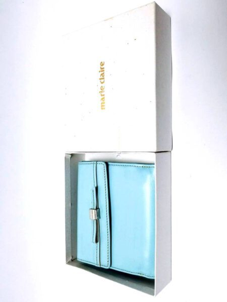 1731-Ví vuông nữ-MARIE CLAIRE light blue leather wallet1