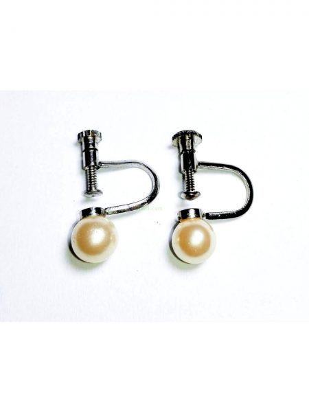 0920-Bông tai-Faux pearl screw back studs earrings2