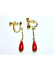 0922-Bông tai-Red coral earrings
