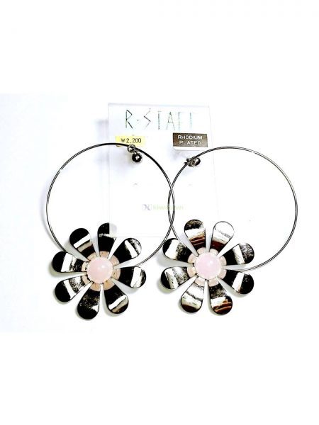 0925-Bông tai-Rhodium plated earrings0