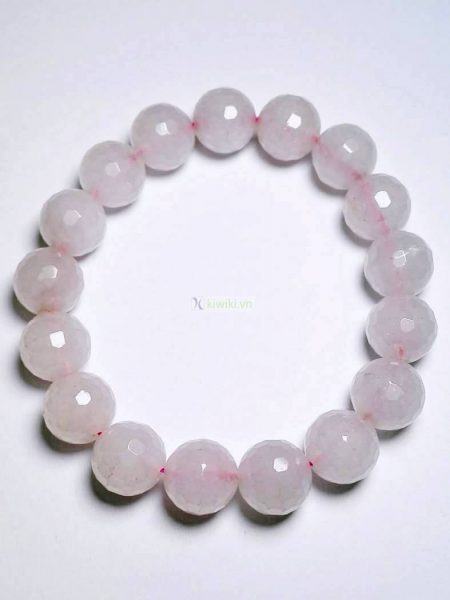 0930-Vòng tay nữ-Rose quartz crystal bracelet0
