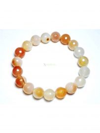 0931-Vòng tay nữ-Orange shades of Agate gemstone bracelet