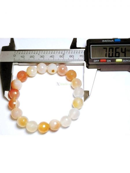 0929-Vòng tay đá Agate-Orange shades of Agate gemstone bracelet1