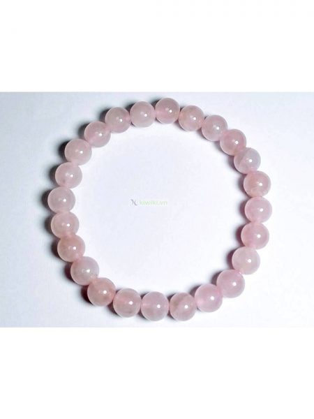 0933-Vòng tay nữ-Rose quartz crystal bracelet0