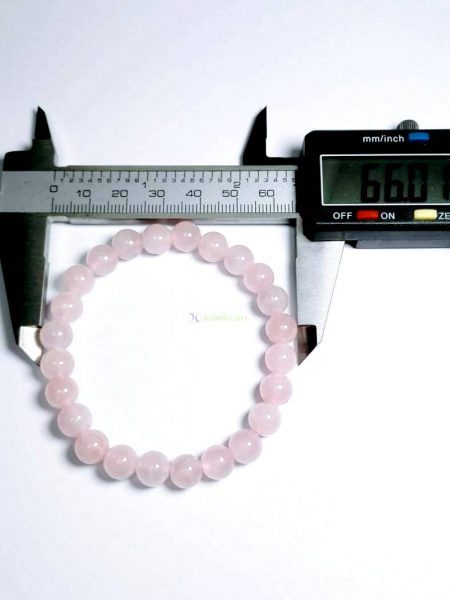 0933-Vòng tay nữ-Rose quartz crystal bracelet1