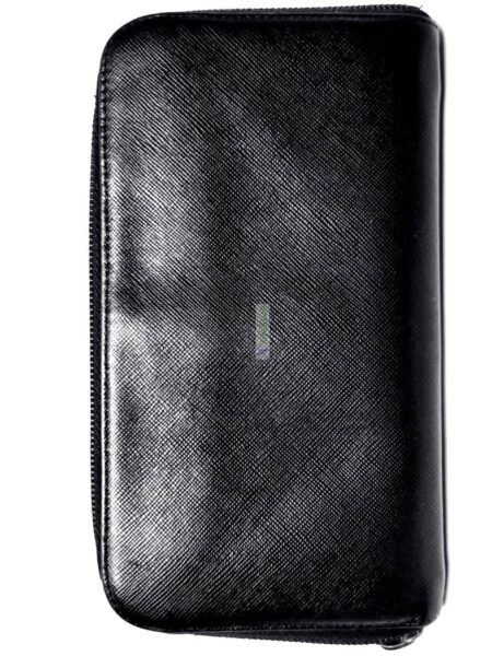 1660-Ví dài nữ-PRADA black leather wallet1