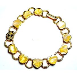 0948-Vòng tay nữ-Gold plated & natural rock bracelet-Khá mới