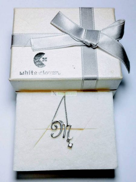 0875-Dây chuyền nữ-White Clover necklace0