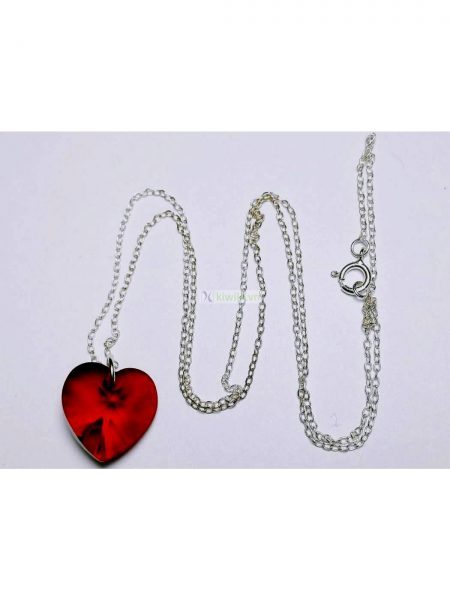 0876-Dây chuyền nữ-Swarovski crystal heart necklace1