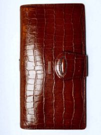 1745-Ví dài nữ-Hamano long crocodile embossed wallet