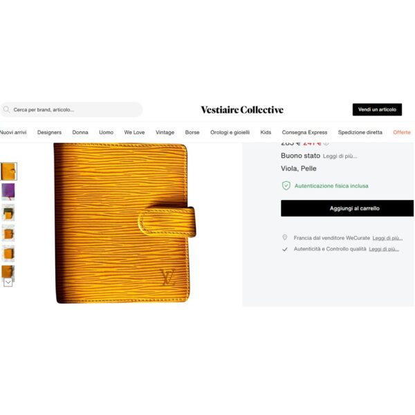 1683-Ví nam-LOUIS VUITTON epi yellow wallet-Đã sử dụng/Khá sạch18