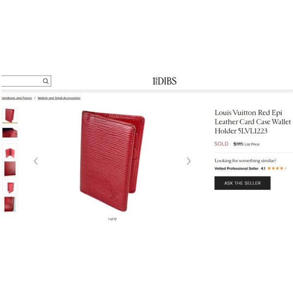 1719-Ví đựng thẻ-LOUIS VUITTON epi leather Pocket Organiser-Khá mới11